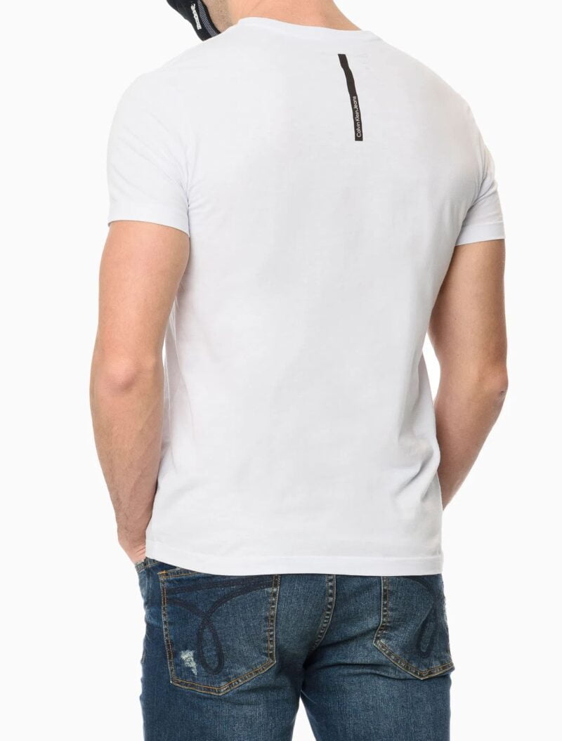 Camiseta Básica Calvin Klein Jeans Branca Masculino - Imagem 3