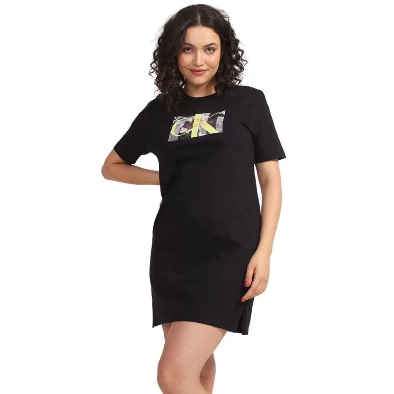 Vestido Calvin Klein Jeans Floral Preto Feminino