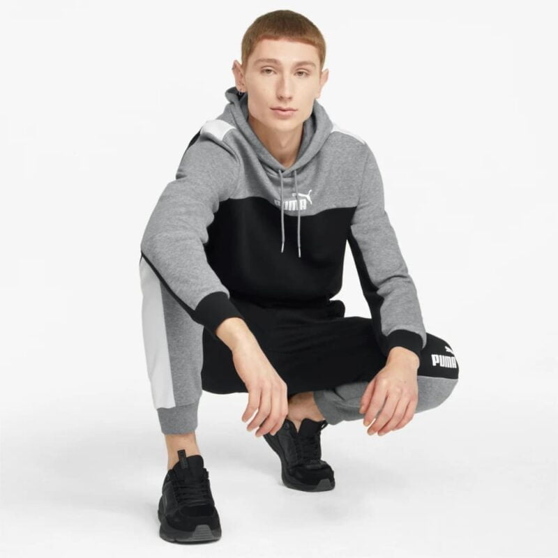Calça Puma Moletom Essentials+ Preto Masculino - Imagem 4
