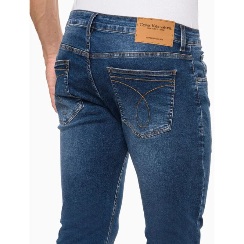 Calça Jeans Calvin Klein Jeans Skinny Azul Marinho - Imagem 3