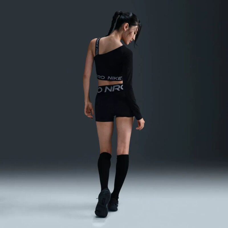 Nike Pro Shine Dri-FIT Asymmetrical Cropped Top