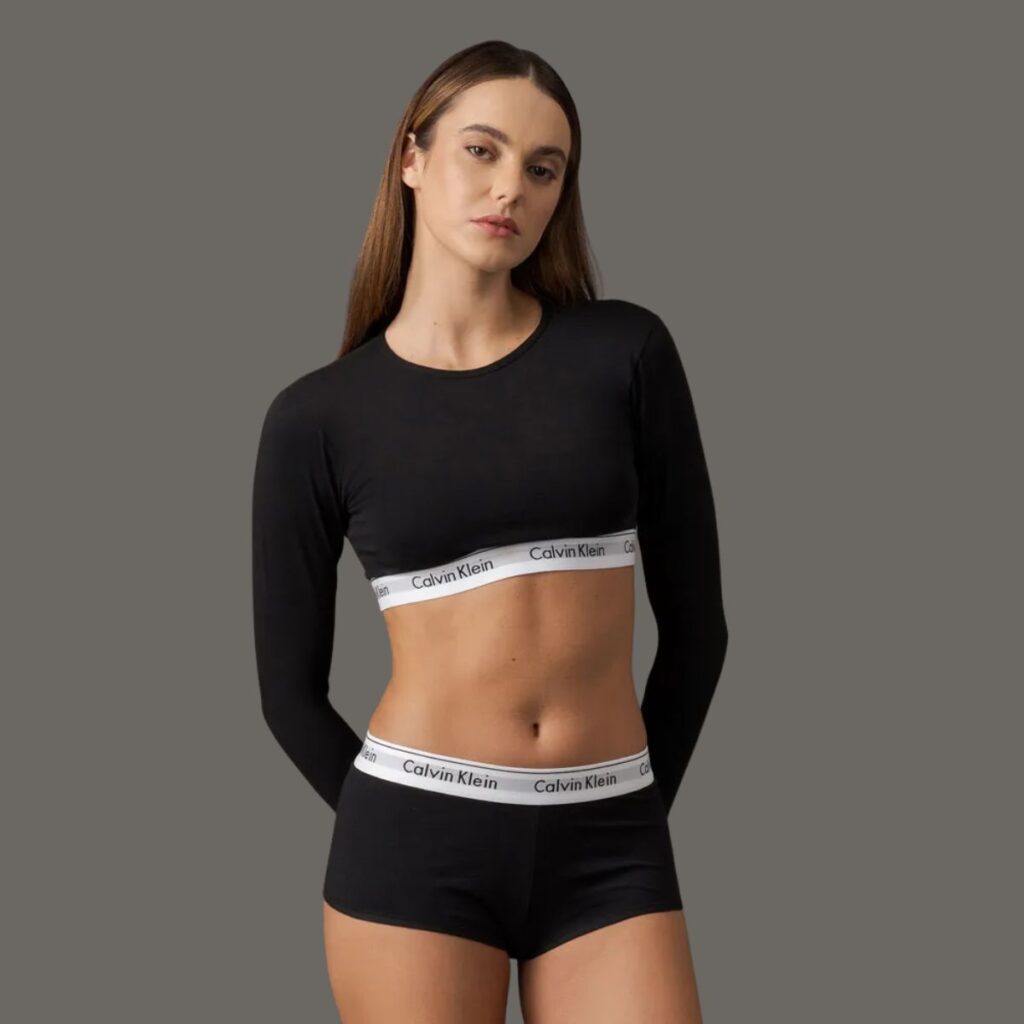 Top Calvin Klein Manga Longa
