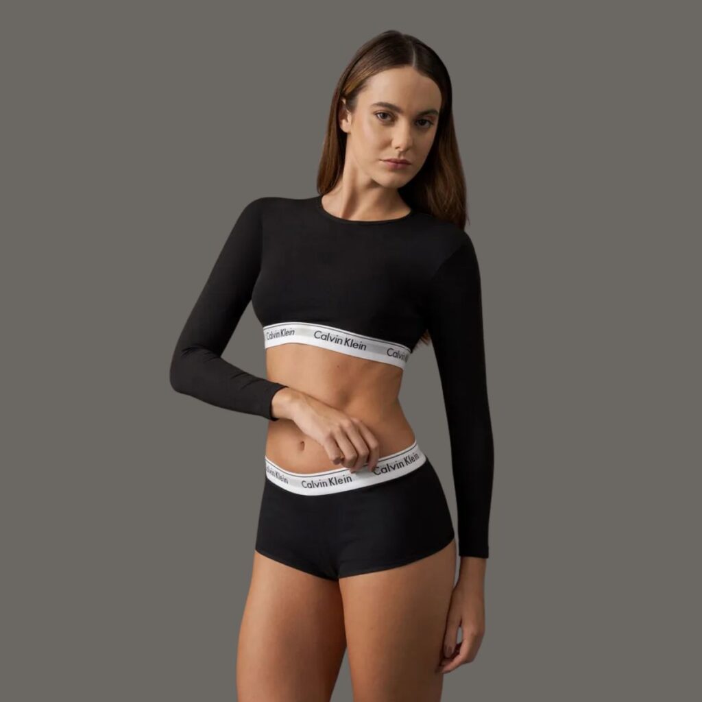 Top Calvin Klein Manga Longa