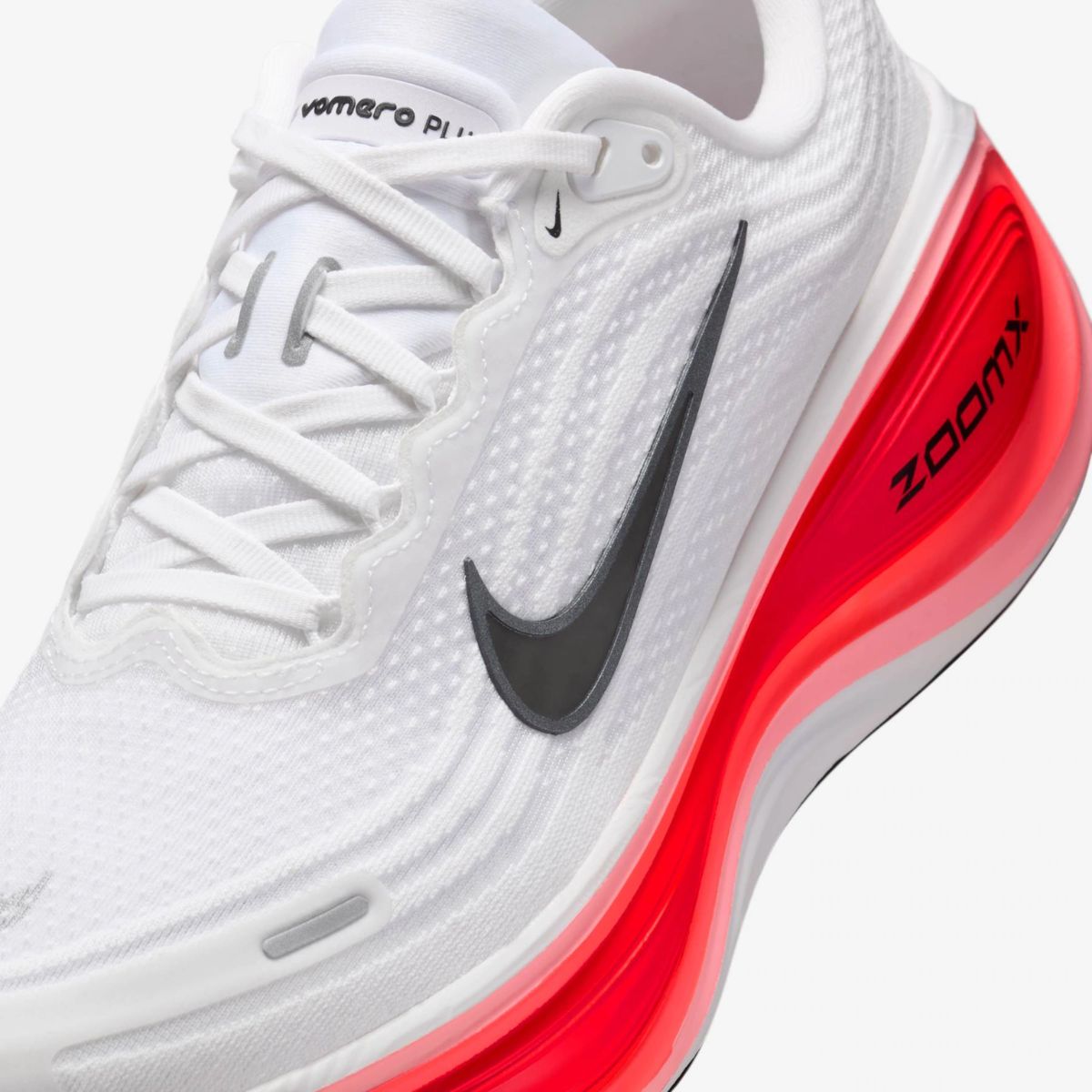 Tênis Nike Vomero Plus White Black Bright Crimson