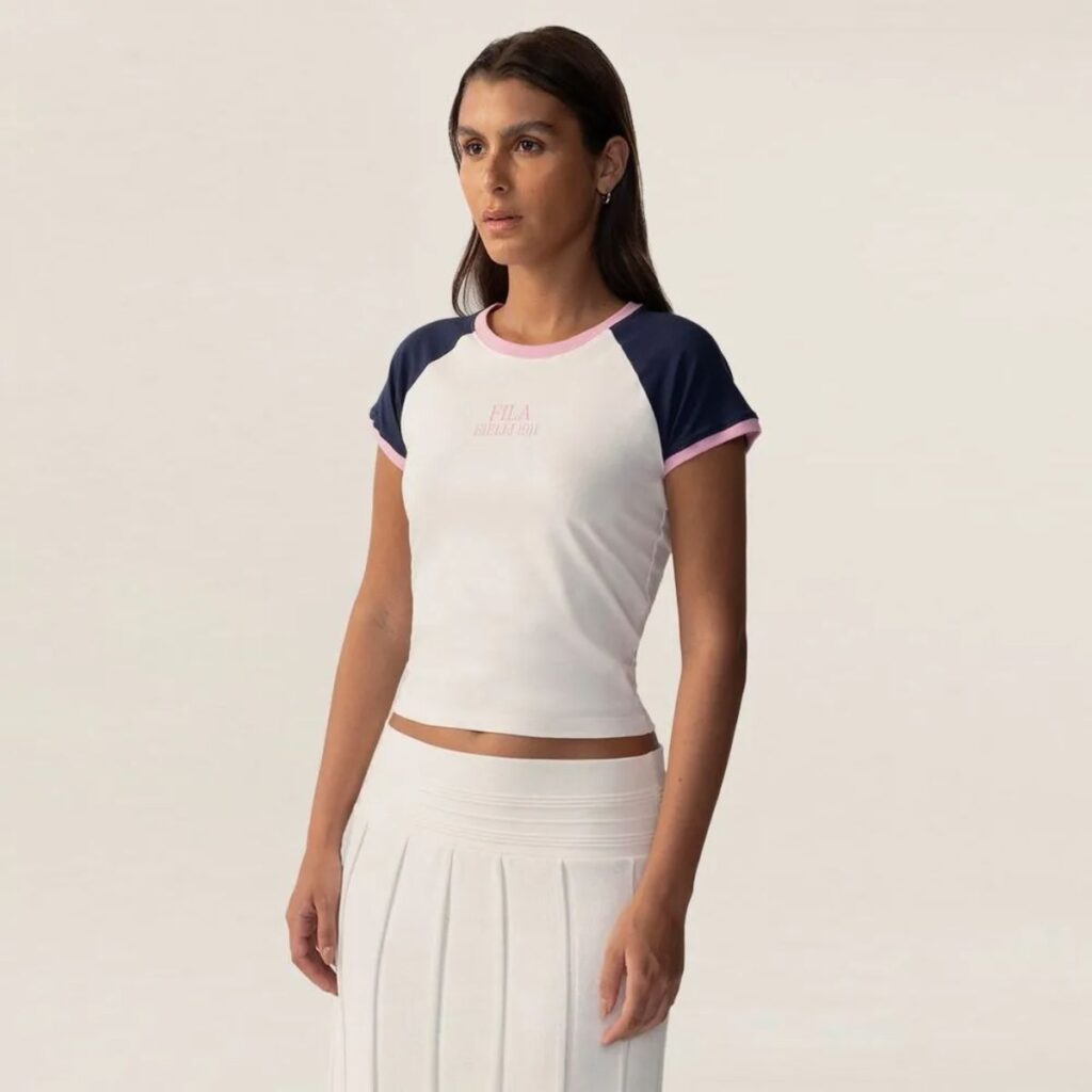 Camiseta Fila Slim Letter Feminina