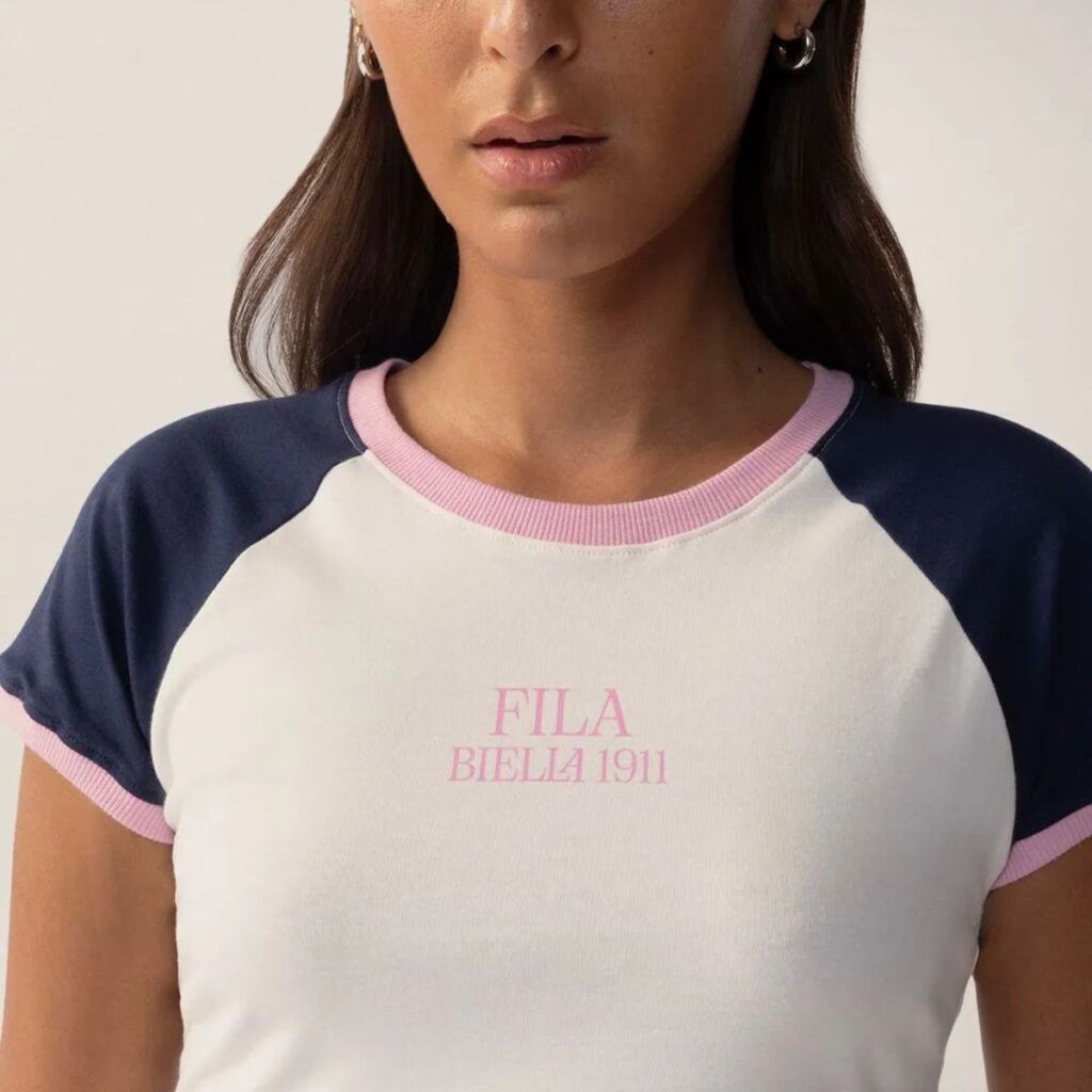 Camiseta Fila Slim Letter Feminina