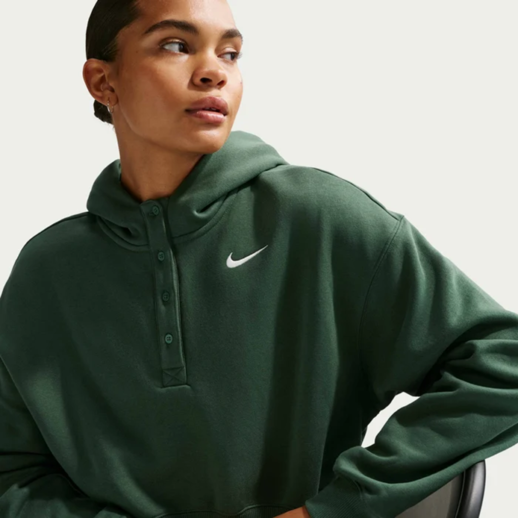Blusão Cropped Nike Sportswear Phoenix Fleece Oversized Feminino