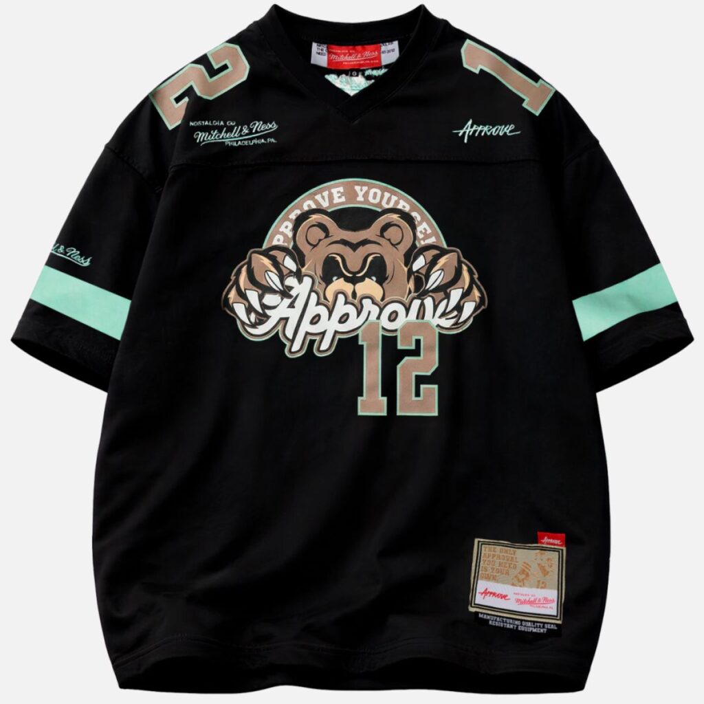 Camiseta Over Approve X Mitchell & Ness Preto