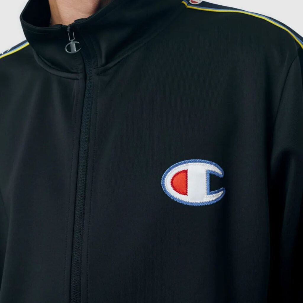Conjunto Champion Active Tracksuit C Tape Mini Script Logo Preto