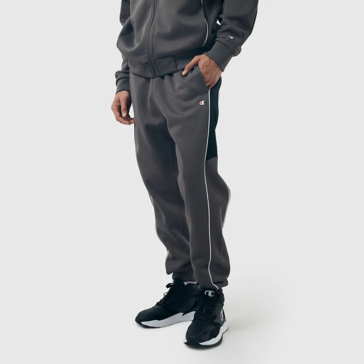 Conjunto Champion Tracksuit Active Cinza