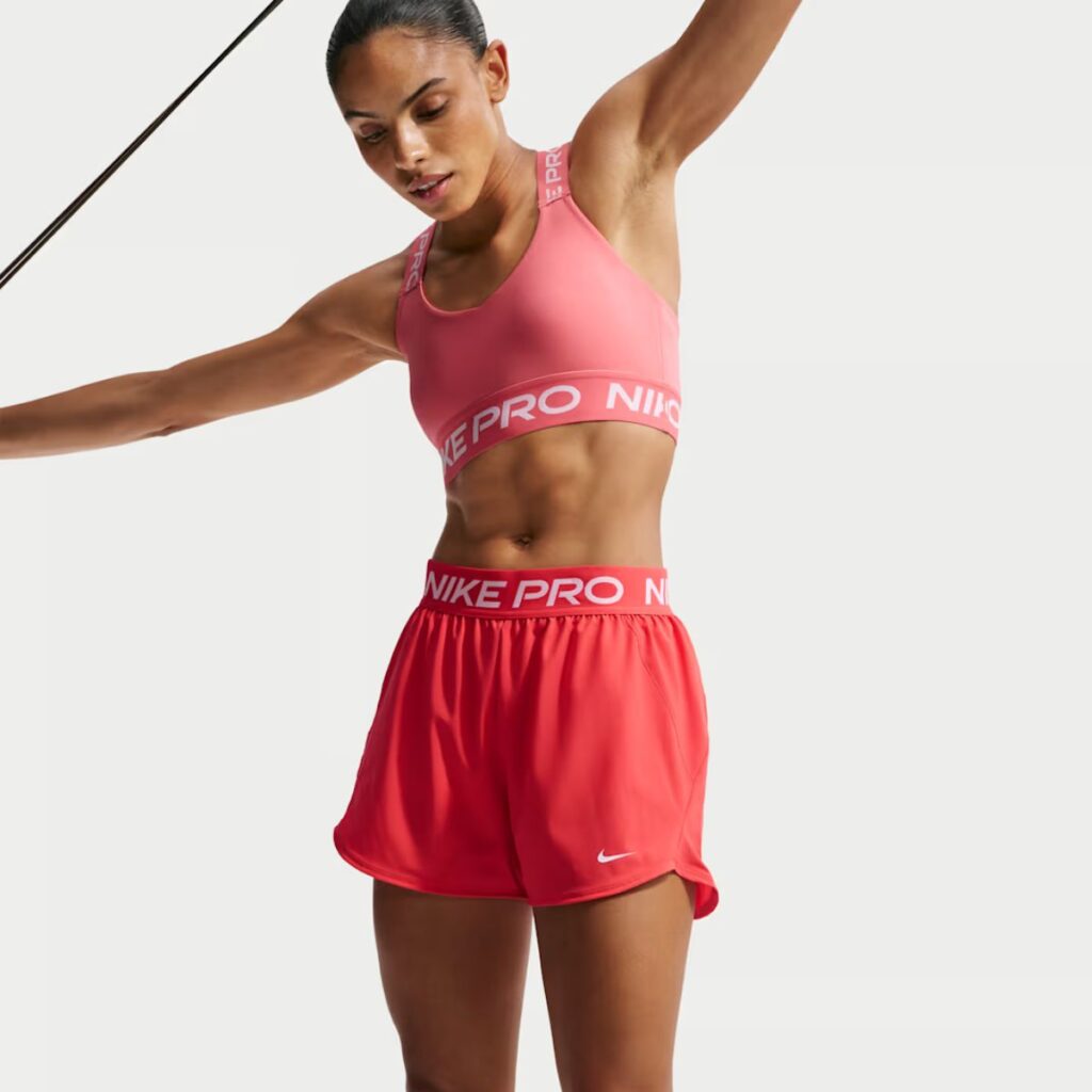 Shorts Nike Pro 2 em 1 Vermelho