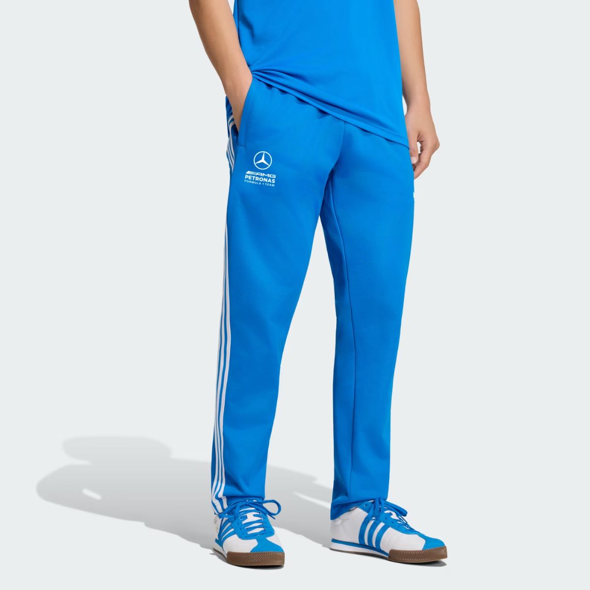 Calça Adidas Esportiva Blue Wonder Mercedes Amg Petronas F1 Team