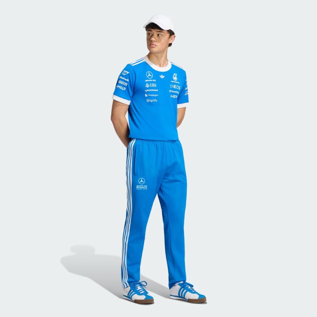 Calça Adidas Esportiva Blue Wonder Mercedes AMG Petronas F1 Team
