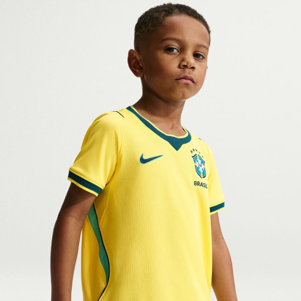 Camisa Brasil Nike I 2026/27 Torcedor Pro Kids