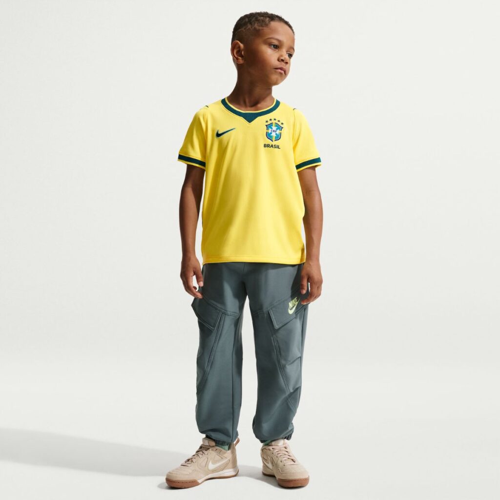 Camisa Brasil Nike I 2026/27 Torcedor Pro Kids