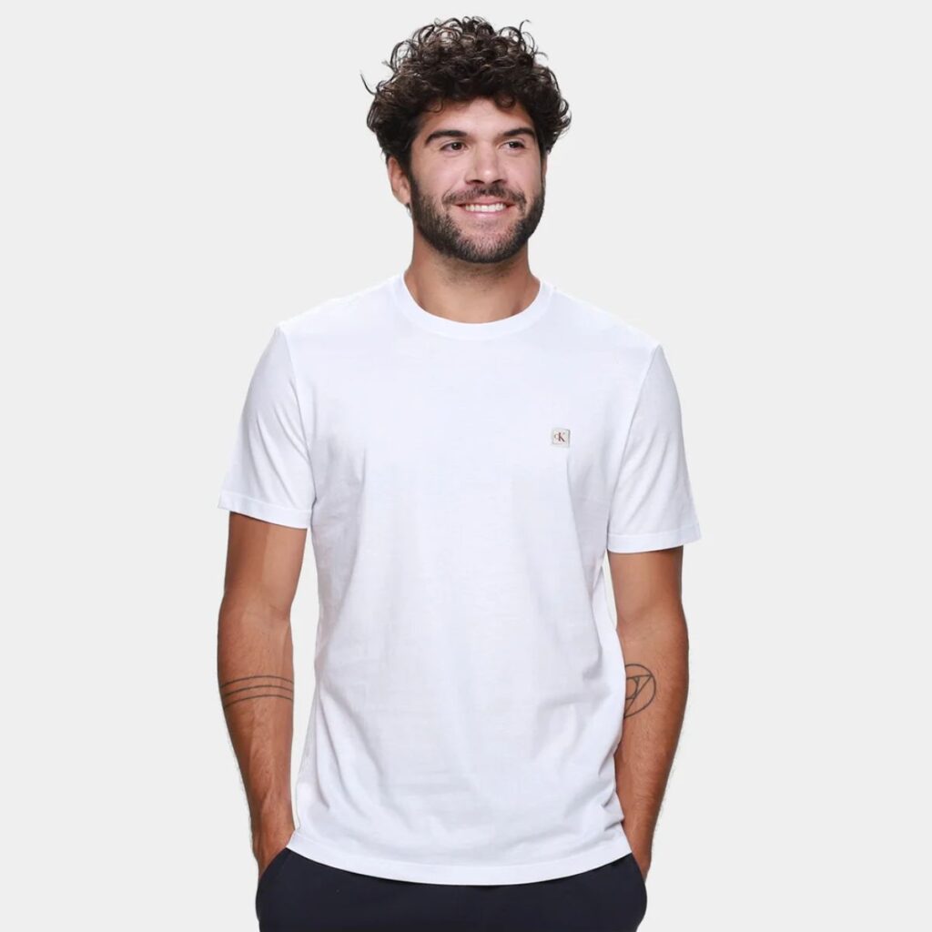Camiseta Calvin Klein Patch Branco