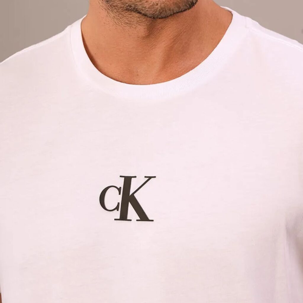 Camiseta Calvin Klein Rubber Patch Branco