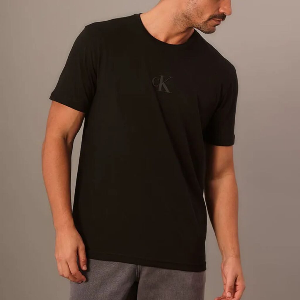 Camiseta Calvin Klein Rubber Patch Preto