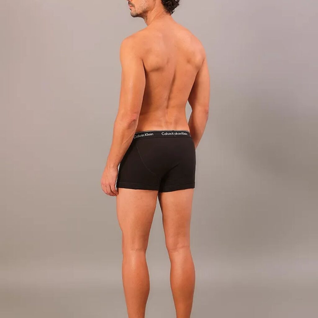 Kit 3 Cuecas Calvin Klein Trunk De Cotton Rib Black