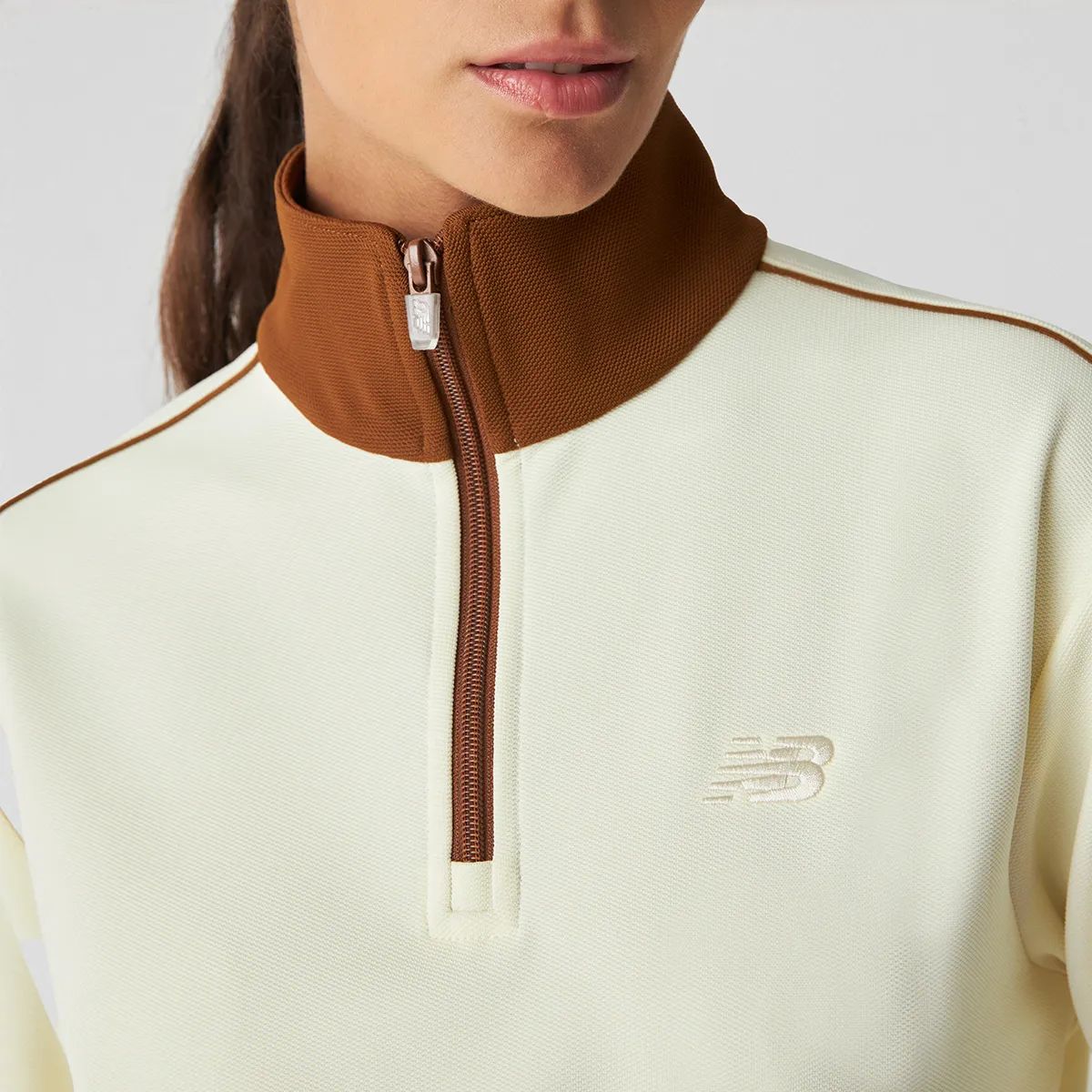 Casaco New Balance Sport Legacy Pique 14 Zip Feminino
