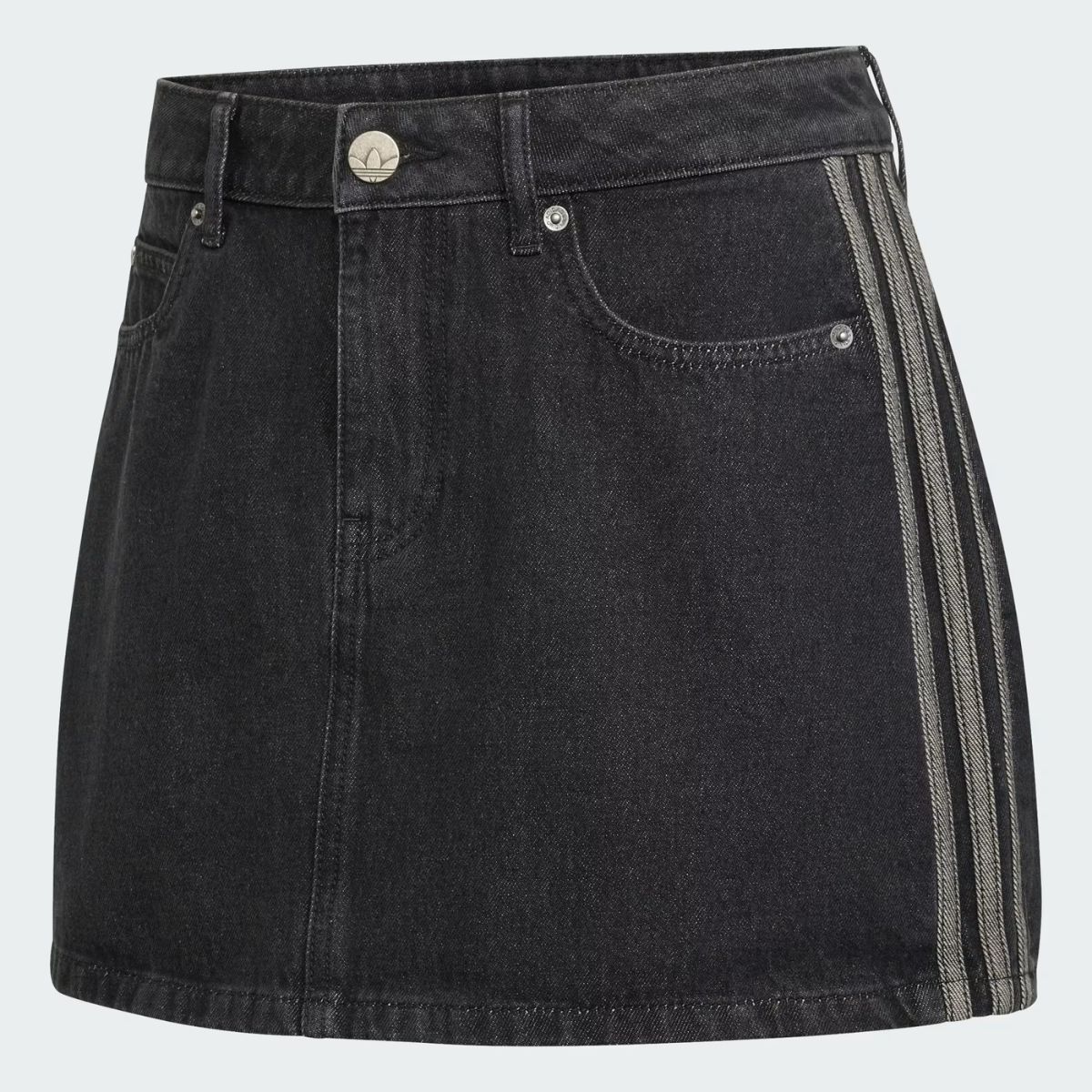 Saia Jeans Adidas Cintura Média