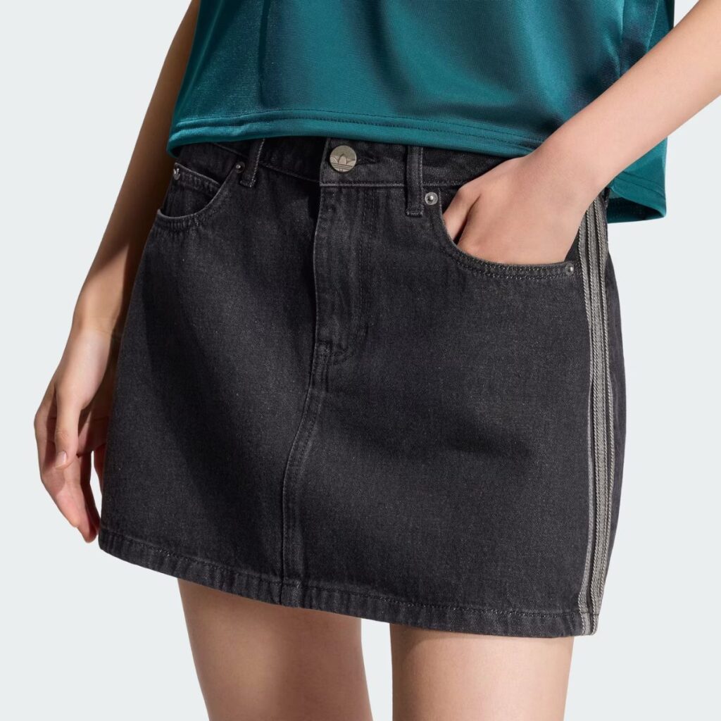 Saia Jeans Adidas Cintura Média