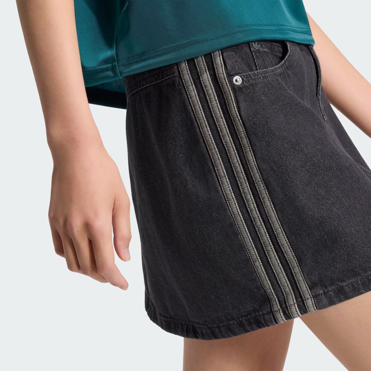 Saia Jeans Adidas Cintura Média