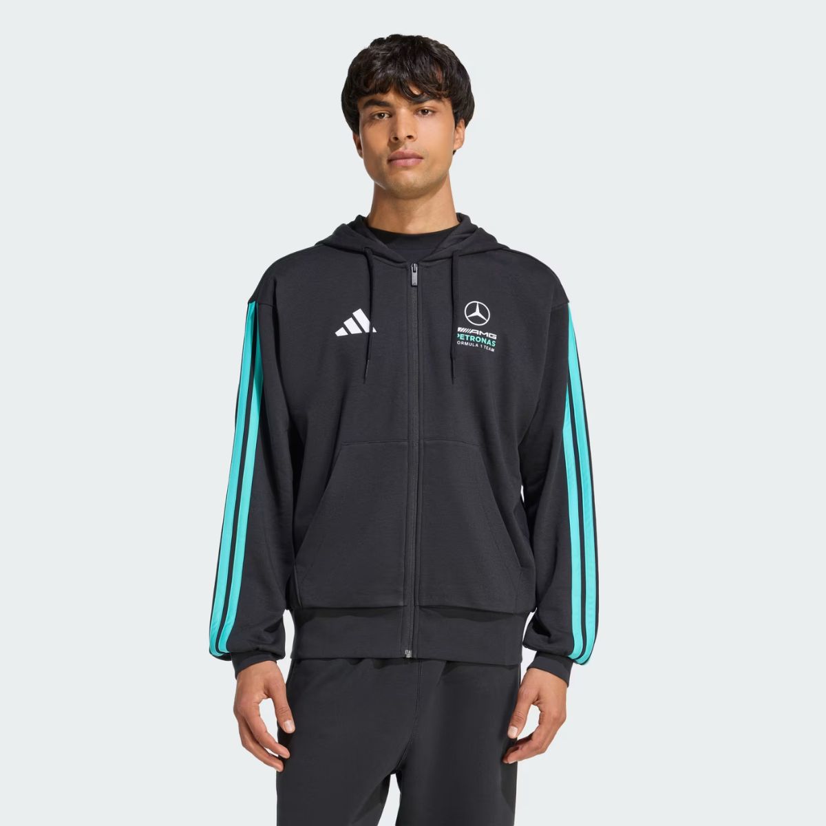 Blusa Adidas Capuz Ziper Mercedes-Amg Petronas F1 Team Dna
