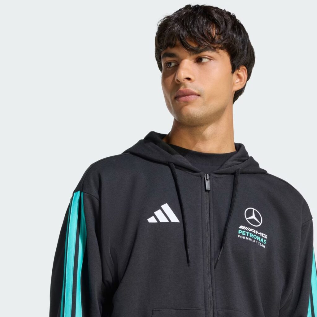 Blusa Adidas Capuz Ziper Mercedes-AMG Petronas F1 Team DNA