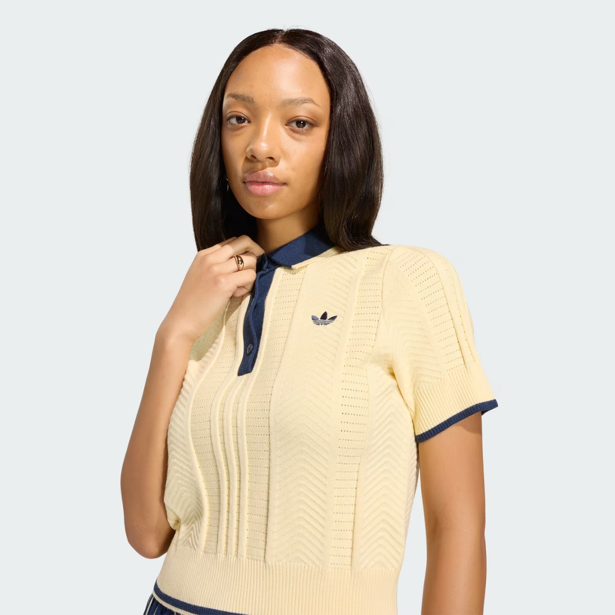 Camisa Polo Adidas De Malha Trançada Cali