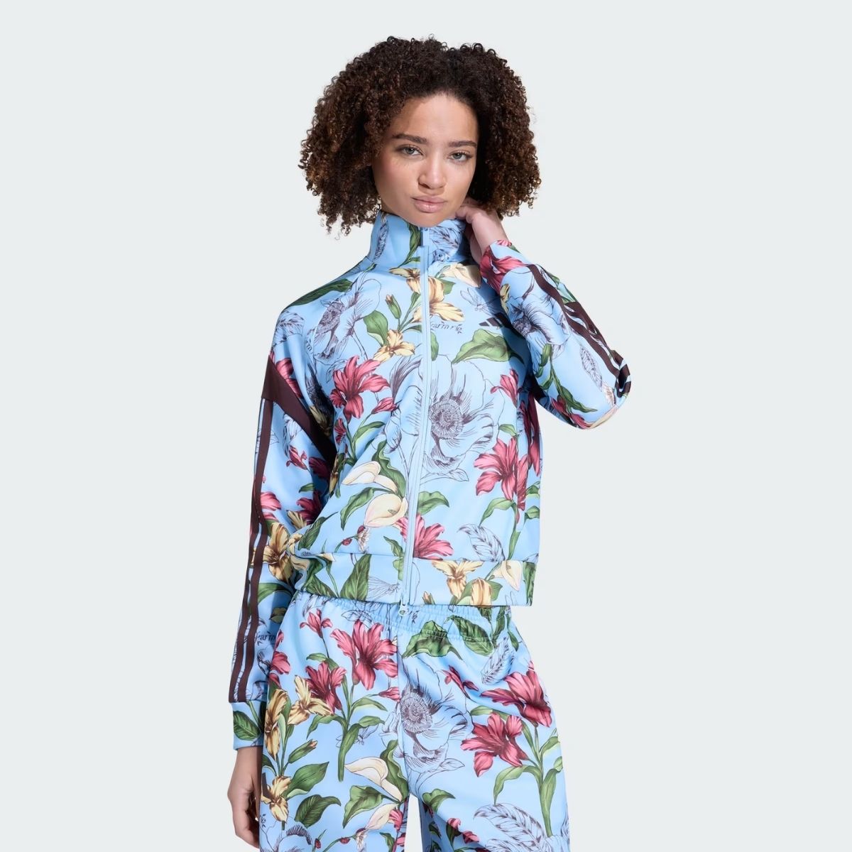 Jaqueta Adidas X Farm Rio House Of Tiro Azul
