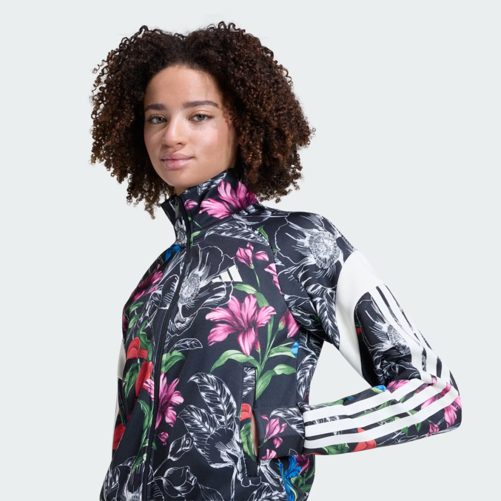 Jaqueta Adidas X Farm Rio House Of Tiro Preta