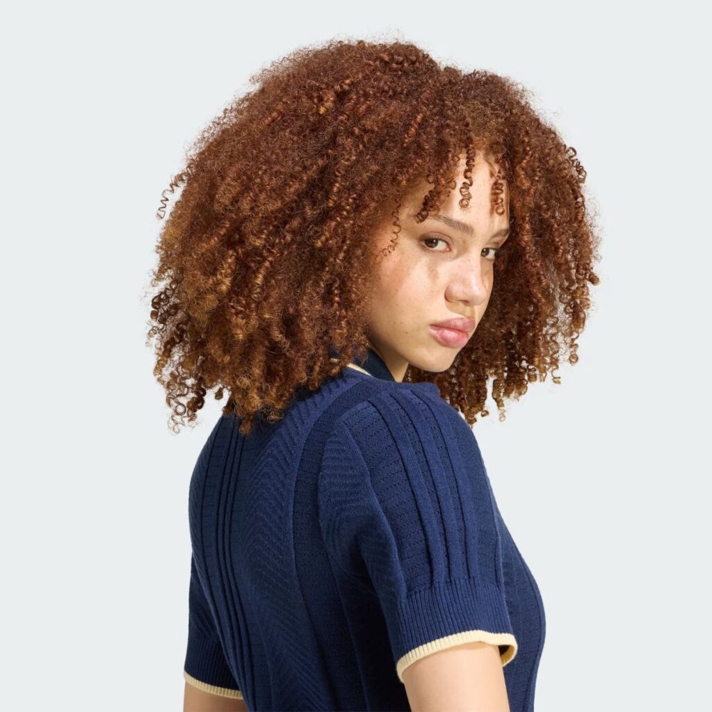 Polo Adidas De Malha Trançada Cali Azul