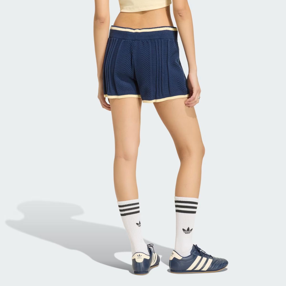 Shorts Adidas Cable Knit Azul