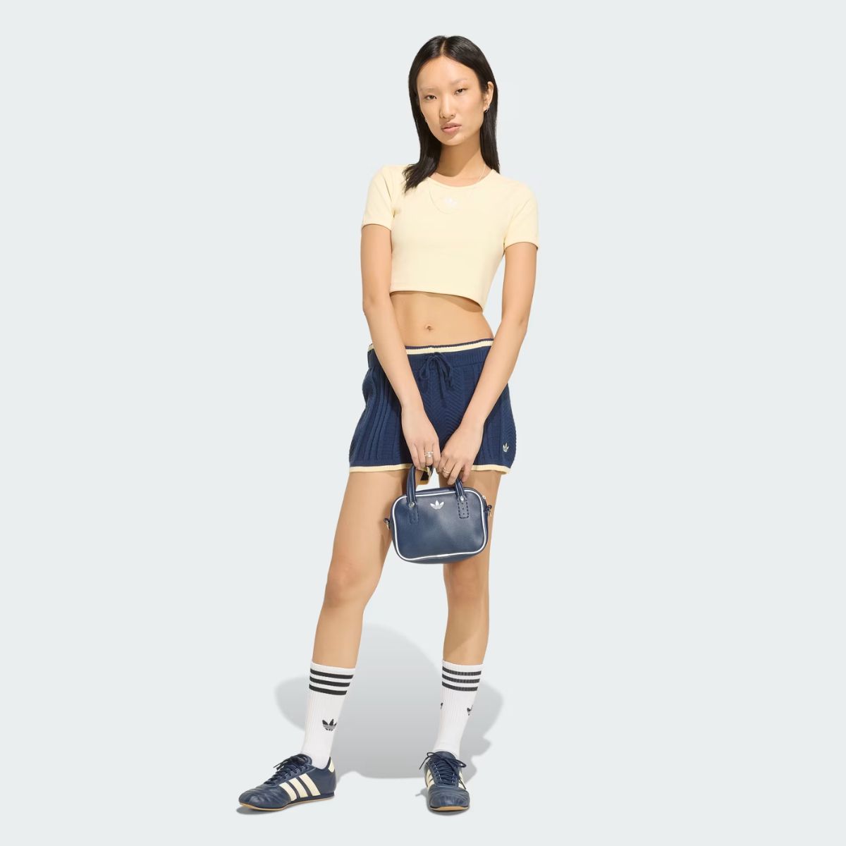 Shorts Adidas Cable Knit Azul
