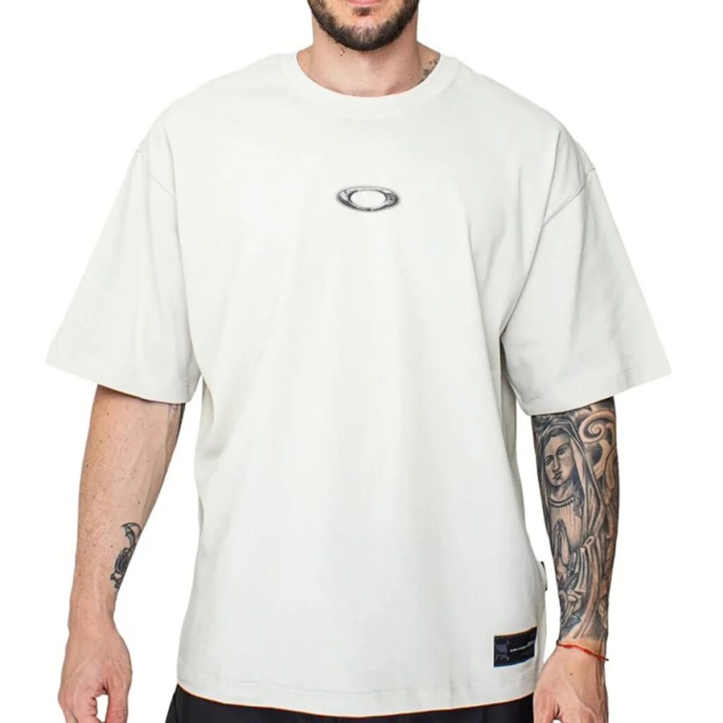 Camiseta Oakley Teeth Footprint Branca