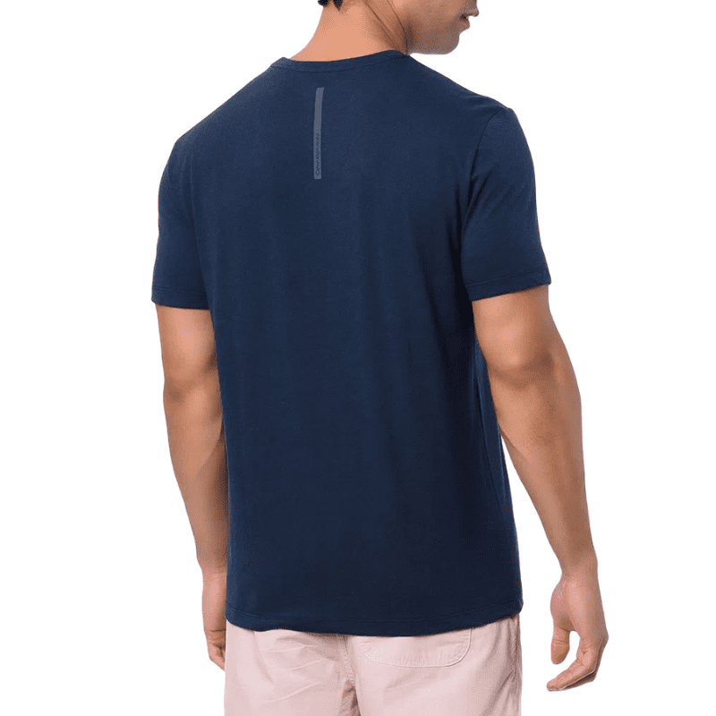 Camiseta Calvin Klein Jeans Básica Logo Marinho - Imagem 3