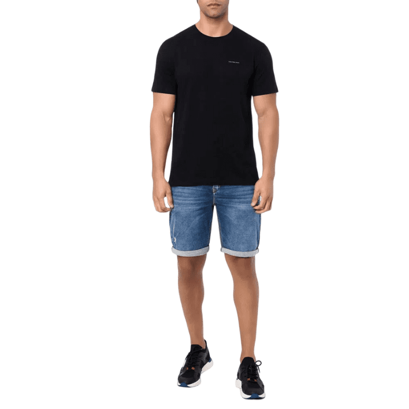 Camiseta Calvin Klein Jeans Logo Básico Preto Masculino - Imagem 2