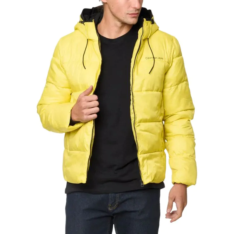 Jaqueta Calvin Klein Jeans Matelasse Amarelo Fluor Masculino - Imagem 2