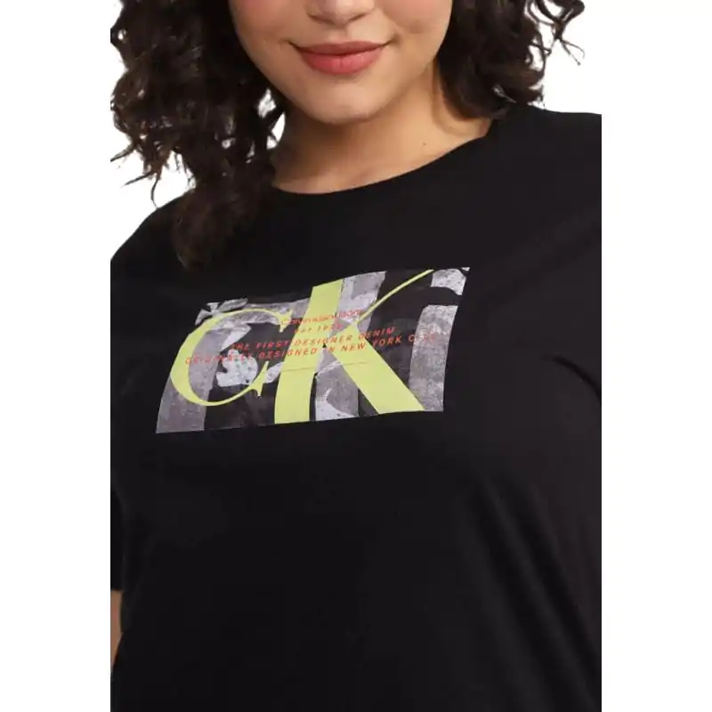 Vestido Calvin Klein Jeans Floral Preto Feminino - Imagem 2