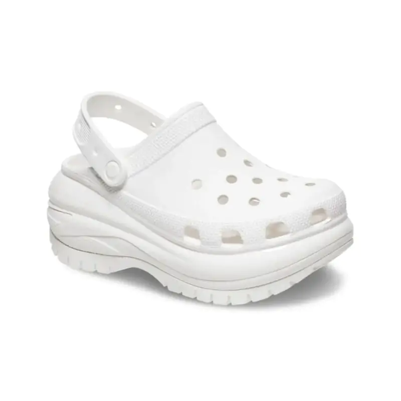 crocs mega crush clog "triple white"