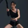 Nike Pro Shine Dri-FIT Asymmetrical Cropped Top