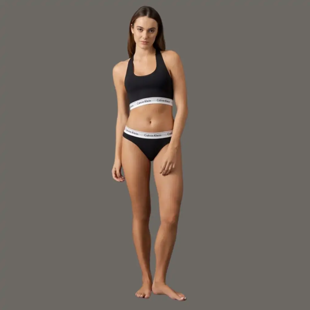 Calcinha Tanga Calvin Klein Jeans Preto