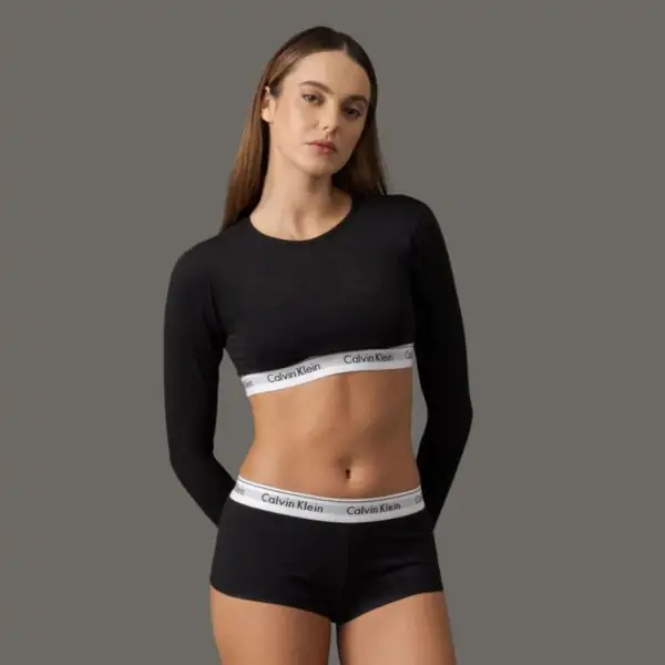 Top Calvin Klein Manga Longa